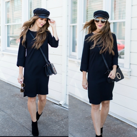 BANANA REPUBLIC New black long sleeve Fall dress - Picture 3 of 8